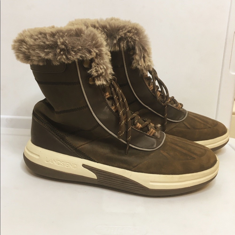 Lands End Men's Black Chill Action Boots Sz 10